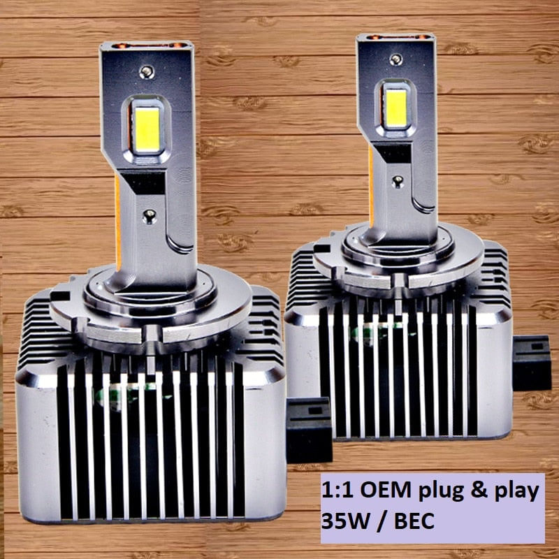 Casa si Gradina - Corpuri si surse de iluminat - Becuri si tuburi neon - Becuri - Set 2 becuri auto D1S Led 35W, 10000 LM, 6500K pentru VW, BMW, Audi - Infinity.ro
