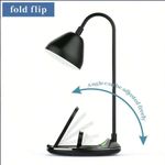 Laptop, Telefoane si Tablete - Telefoane mobile si accesorii - Accesorii Telefoane - Incarcatoare telefoane - Statie de incarcare rapida, 20W, pliabila, cu lampa LED, incarcare wireless pentru smartphone, casti si ceas, negru - Infinity.ro