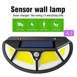 Casa si Gradina - Corpuri si surse de iluminat - Iluminat exterior - Lampi solare - Set 4 x Lampa solara 122 LED COB, Senzor de miscare si lumina, 3 moduri Iluminare - Infinity.ro