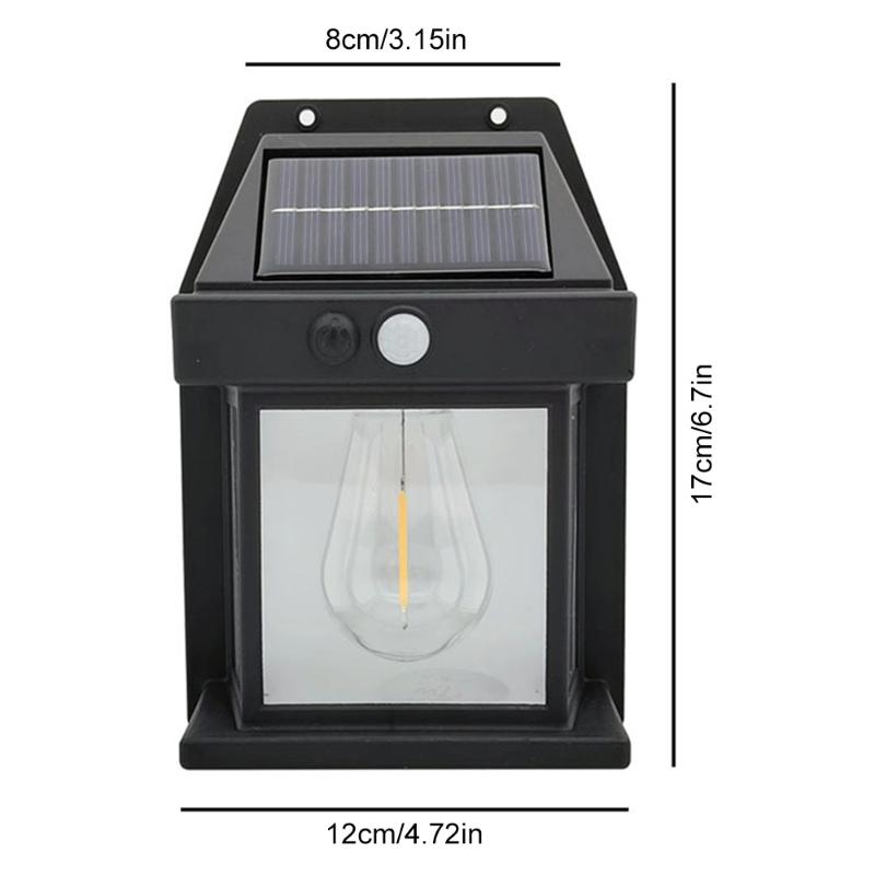 Casa si Gradina - Corpuri si surse de iluminat - Iluminat exterior - Lampi solare - Set 6 x Lampi Solare de Perete 2W, 600LM, rezistenta la apa IP65, pentru gradina sau casa, negru - Infinity.ro