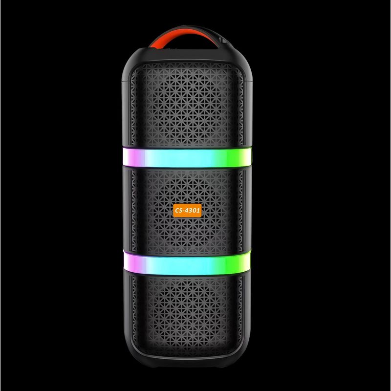 TV, Audio-Video si Foto - Portabile audio - Boxe portabile - Boxa portabila Bluetooth, CS-4301, 20W, 1800mAh, RGB, 18.6*18.1*47.7cm, cu Microfon, Negru - Infinity.ro