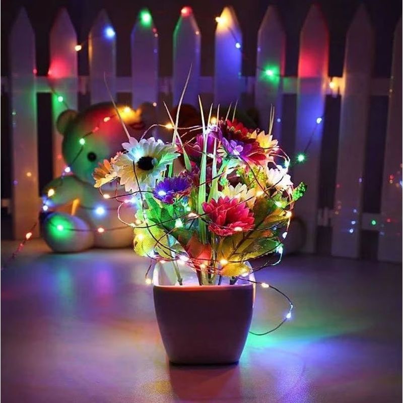 Casa si Gradina - Corpuri si surse de iluminat - Iluminat exterior - Instalatii luminoase exterior - Instalatie Solara, cu Lumina Alba calda/rece si Multicolora, 300 LED-uri, 8 Efecte, 30m - Multicolor - Infinity.ro