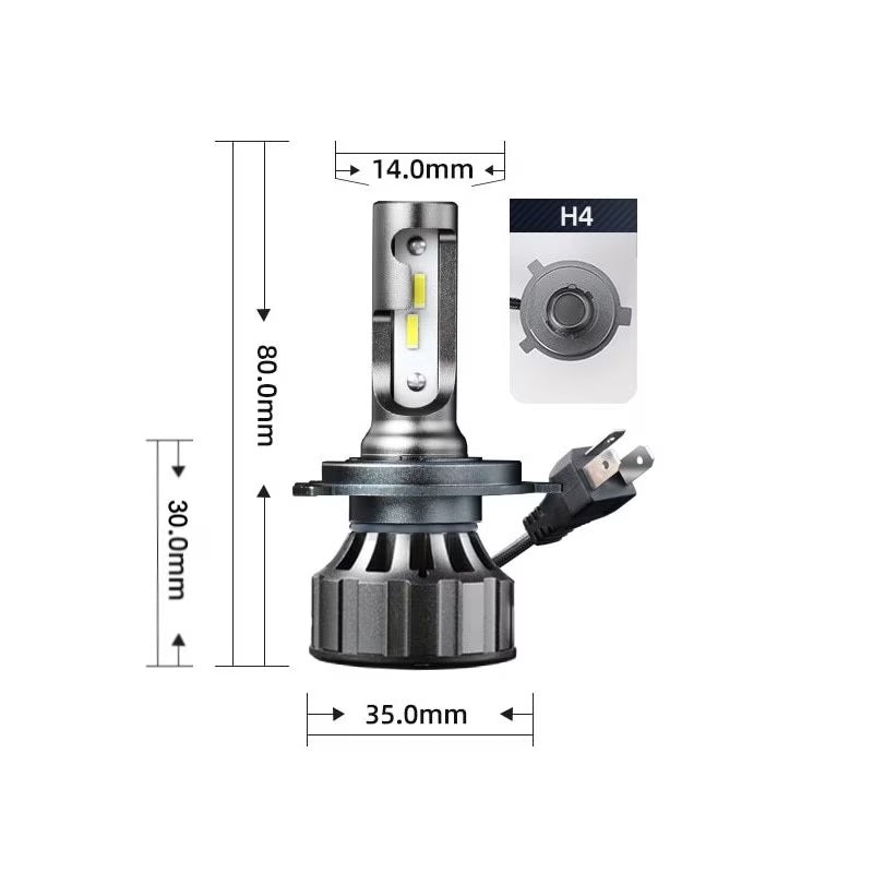 Casa si Gradina - Corpuri si surse de iluminat - Becuri si tuburi neon - Becuri - Set 2 becuri LED H4, Canbus, 120W, fara eroare, 12000LM, lumina alb-rece - Infinity.ro
