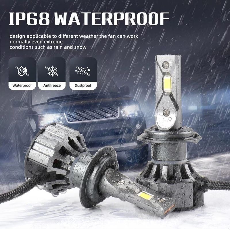 Casa si Gradina - Corpuri si surse de iluminat - Becuri si tuburi neon - Becuri - Set 2 becuri LED H4, Canbus, 120W, fara eroare, 12000LM, lumina alb-rece - Infinity.ro