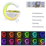 Laptop, Telefoane si Tablete - Telefoane mobile si accesorii - Accesorii Telefoane - Incarcatoare telefoane - Statie incarcare wireless multifunctionala cu Lampa LED RGB, Boxa Bluetooth, Ceas - Infinity.ro