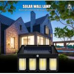 Casa si Gradina - Corpuri si surse de iluminat - Iluminat exterior - Lampi solare - Lampa solara cu 4 LED-uri, 1.5W x 4, cu senzor de miscare, 600LM, acumulator 1600mAh, negru - Infinity.ro