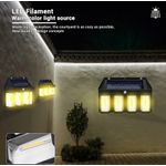 Casa si Gradina - Corpuri si surse de iluminat - Iluminat exterior - Lampi solare - Lampa solara cu 4 LED-uri, 1.5W x 4, cu senzor de miscare, 600LM, acumulator 1600mAh, negru - Infinity.ro
