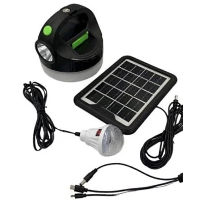 Casa si Gradina - Corpuri si surse de iluminat - Iluminat exterior - Lampi solare - Kit solar GD-P20 cu Lampa Multifunctionala, Panou si Bec - Infinity.ro