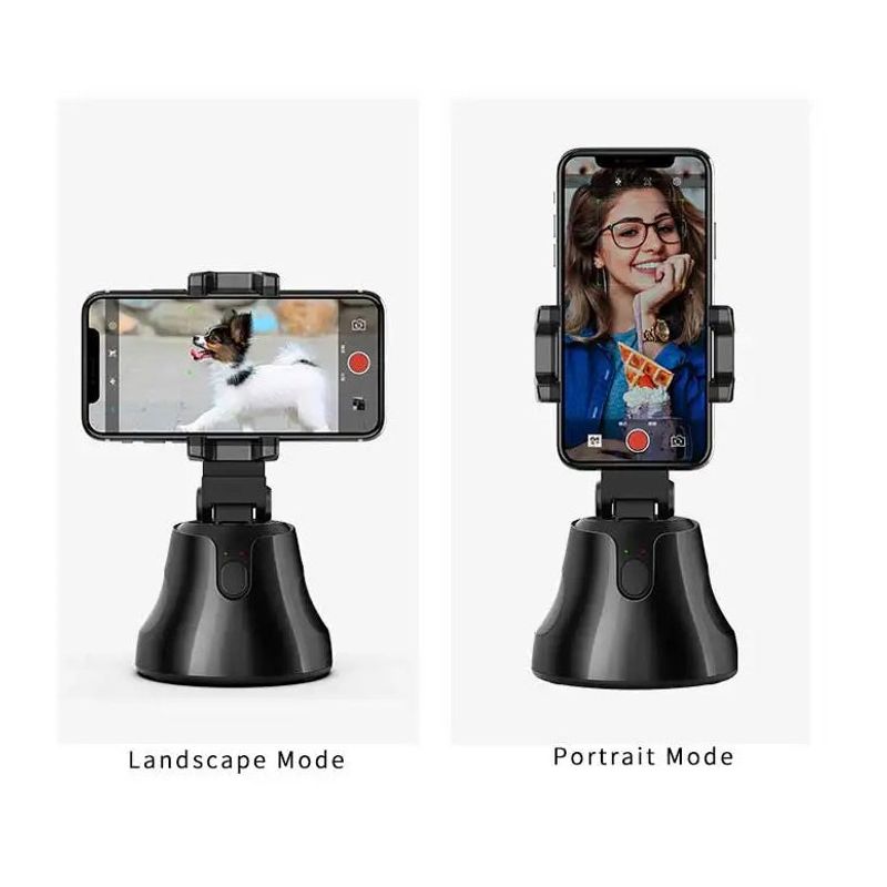 Laptop, Telefoane si Tablete - Telefoane mobile si accesorii - Accesorii Telefoane - Suport si docking telefoane - Suport Automat pentru Telefon cu Tracking, Camera, Difuzor, Bluetooth, 360°, Portabil, Negru - Infinity.ro