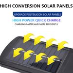 Casa si Gradina - Corpuri si surse de iluminat - Iluminat exterior - Lampi solare - Lampa solara stradala LED, cu 6 cadrane, senzor miscare, IP65, negru - Infinity.ro