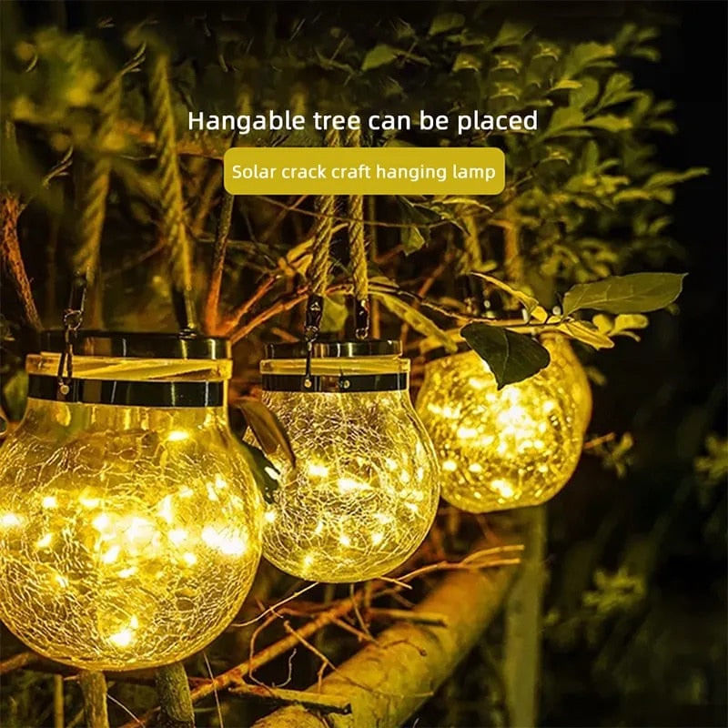 Casa si Gradina - Corpuri si surse de iluminat - Iluminat exterior - Lampi solare - Set 2 X Lampa Solara Decorativa tip Borcan, Design Modern, Lumina Calda, Sticla - Transparent - Infinity.ro