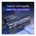 TV, Audio-Video si Foto - Portabile audio - Boxe portabile - Boxa portabila Andowl QYXB133, cu ceas, alarma, SD card slot, bluetooth, negru - Infinity.ro