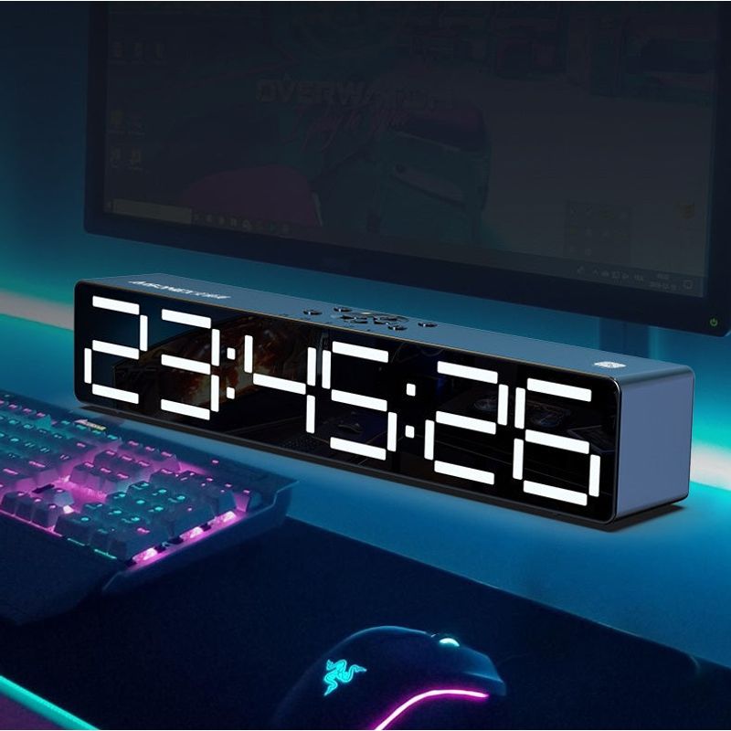 TV, Audio-Video si Foto - Portabile audio - Boxe portabile - Boxa portabila Andowl QYXB133, cu ceas, alarma, SD card slot, bluetooth, negru - Infinity.ro