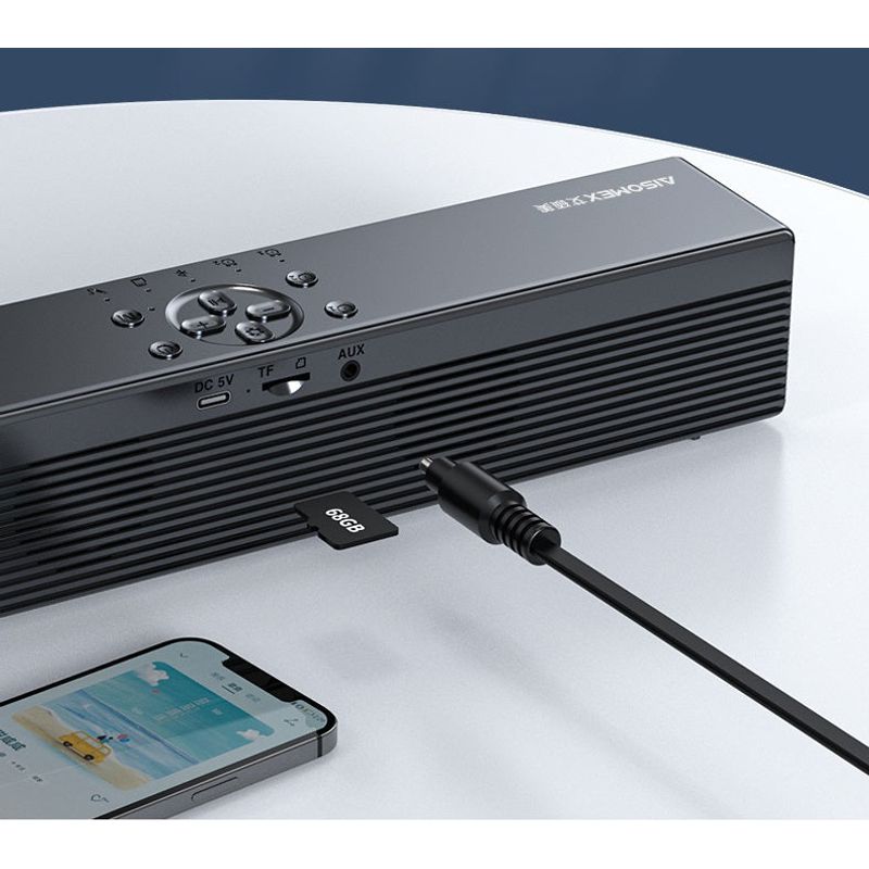 TV, Audio-Video si Foto - Portabile audio - Boxe portabile - Boxa portabila Andowl QYXB133, cu ceas, alarma, SD card slot, bluetooth, negru - Infinity.ro