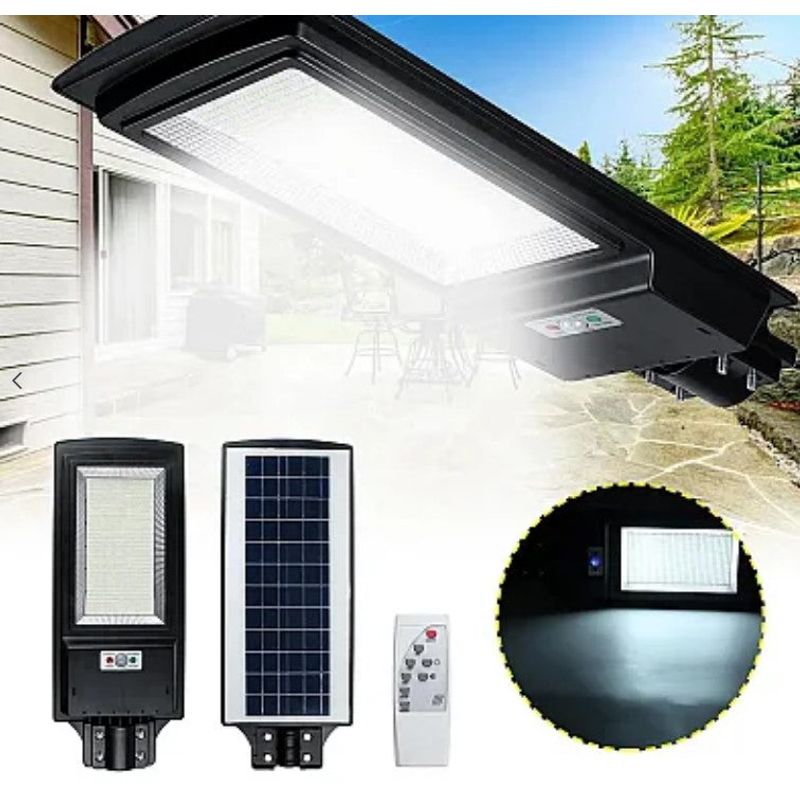 Casa si Gradina - Corpuri si surse de iluminat - Iluminat exterior - Lampi solare - Lampa Stradala 400W 936 Led SMD panou solar Senzor de Lumina Telecomanda - Infinity.ro