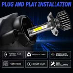 Casa si Gradina - Corpuri si surse de iluminat - Becuri si tuburi neon - Becuri - Set 2 becuri LED auto COB H7, 100W, cu ventilator, 6000K, 12000LM, protectie IP65 - Infinity.ro