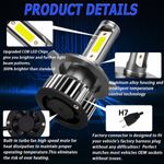 Casa si Gradina - Corpuri si surse de iluminat - Becuri si tuburi neon - Becuri - Set 2 becuri LED auto COB H7, 100W, cu ventilator, 6000K, 12000LM, protectie IP65 - Infinity.ro