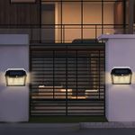 Casa si Gradina - Corpuri si surse de iluminat - Iluminat exterior - Lampi solare - Lampa solara de perete cu 3 becuri LED, 3 moduri de functionare, 38W, 600Lm, senzor miscare, IP65, negru - Infinity.ro