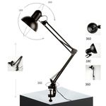 Casa si Gradina - Corpuri si surse de iluminat - Veioze si lampi - Lampadare - Lampa LED de masa reglabila, 63cm, aluminiu si ABS, IP20, USB, negru - Infinity.ro