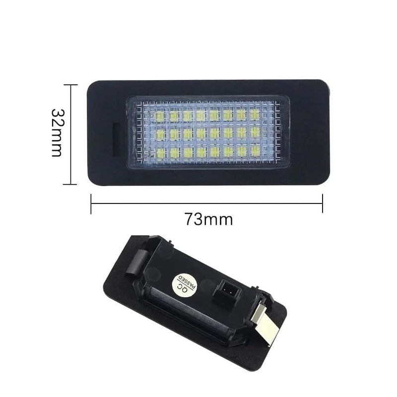 Casa si Gradina - Corpuri si surse de iluminat - Iluminat exterior - Lampi solare - Set 2 lampi LED pentru numar auto, compatibil VW, fara eroare de bec ars, lumina alb-rece - Infinity.ro
