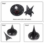 Casa si Gradina - Corpuri si surse de iluminat - Iluminat exterior - Lampi solare - Set 4 Lampi Solare METALICE Disk Lights Argintii pentru Gradina - Infinity.ro