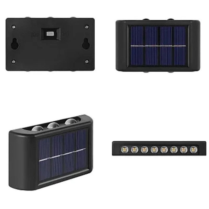 Casa si Gradina - Corpuri si surse de iluminat - Iluminat exterior - Lampi solare - Set Lampi Solare de Perete cu 3 led Iluminare Sus Jos - 4 - Infinity.ro