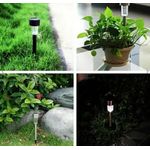 Casa si Gradina - Corpuri si surse de iluminat - Iluminat exterior - Lampi solare - Set 10 lampi solare pentru gradina dimensiune 30 cm cu lumina alba - Infinity.ro