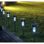Casa si Gradina - Corpuri si surse de iluminat - Iluminat exterior - Lampi solare - Set 10 lampi solare pentru gradina dimensiune 30 cm cu lumina alba - Infinity.ro