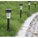 Casa si Gradina - Corpuri si surse de iluminat - Iluminat exterior - Lampi solare - Set 10 lampi solare pentru gradina dimensiune 30 cm cu lumina alba - Infinity.ro