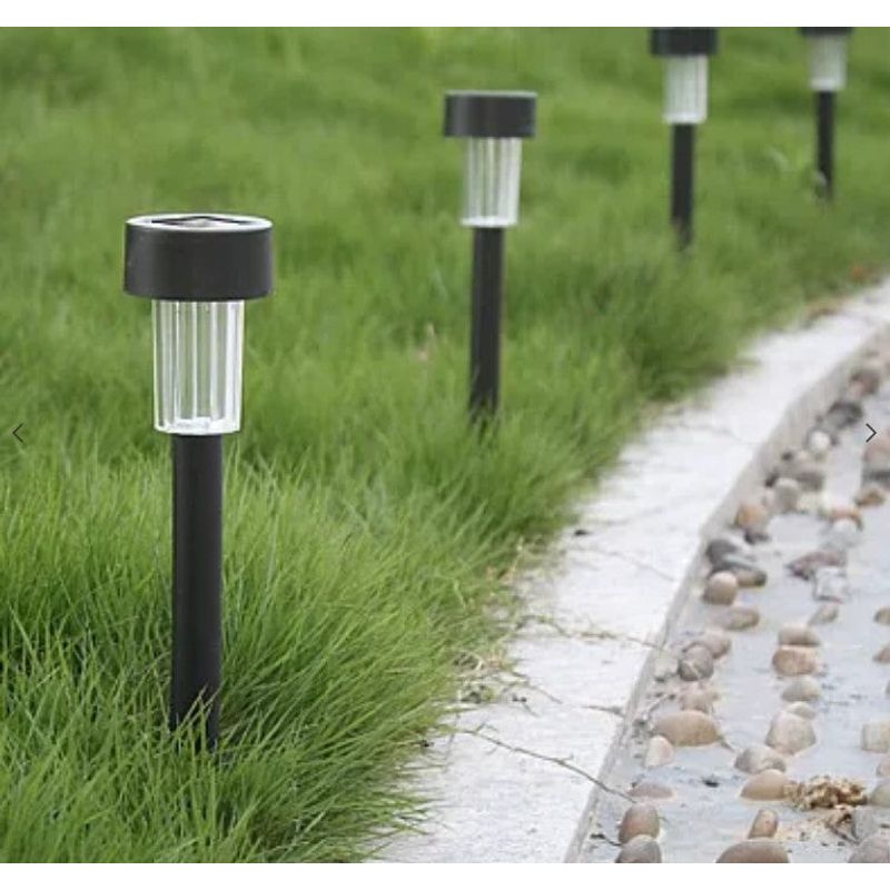 Casa si Gradina - Corpuri si surse de iluminat - Iluminat exterior - Lampi solare - Set 10 lampi solare pentru gradina dimensiune 30 cm cu lumina alba - Infinity.ro