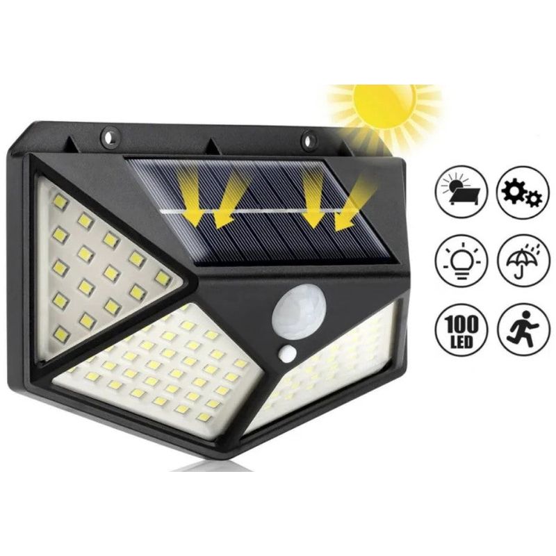 Casa si Gradina - Corpuri si surse de iluminat - Iluminat exterior - Lampi solare - Set 8 Lampi Solare, ULTRA 100 LED, cu senzor de miscare si lumina 3 moduri ILUMINARE - Infinity.ro