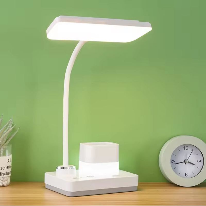 Casa si Gradina - Corpuri si surse de iluminat - Veioze si lampi - Lampadare - Lampa LED model 1945 pentru birou 4W, cu suport pixuri, reglabila, 3 moduri de iluminare, dimabila, alb - Infinity.ro