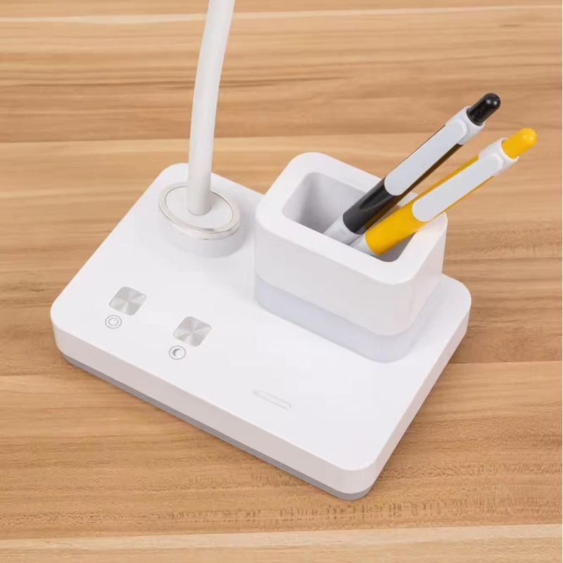 Casa si Gradina - Corpuri si surse de iluminat - Veioze si lampi - Lampadare - Lampa LED model 1945 pentru birou 4W, cu suport pixuri, reglabila, 3 moduri de iluminare, dimabila, alb - Infinity.ro