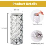 Casa si Gradina - Corpuri si surse de iluminat - Veioze si lampi - Lampadare - Lampa de masa ambientala din Cristal LED, RGBW, control Touch, Telecomanda, Incarcare USB-C - Infinity.ro