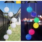 Casa si Gradina - Corpuri si surse de iluminat - Iluminat exterior - Lampi solare - Lampa Solara A148-FL8 Clopotel de Vant cu Bulgari de Zapada RGB - Infinity.ro