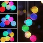 Casa si Gradina - Corpuri si surse de iluminat - Iluminat exterior - Lampi solare - Lampa Solara A148-FL8 Clopotel de Vant cu Bulgari de Zapada RGB - Infinity.ro