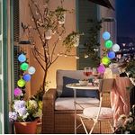 Casa si Gradina - Corpuri si surse de iluminat - Iluminat exterior - Lampi solare - Lampa Solara A148-FL8 Clopotel de Vant cu Bulgari de Zapada RGB - Infinity.ro