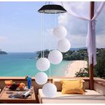 Casa si Gradina - Corpuri si surse de iluminat - Iluminat exterior - Lampi solare - Lampa Solara A148-FL8 Clopotel de Vant cu Bulgari de Zapada RGB - Infinity.ro