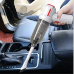 Electronice si Electrocasnice - Ingrijirea locuintei - Aspiratoare - Aspirator mic de mana, 120W putere, portabil, fara fir pentru masina sau casa, reincarcabil cu USB, cu 3 accesorii, alb - Infinity.ro