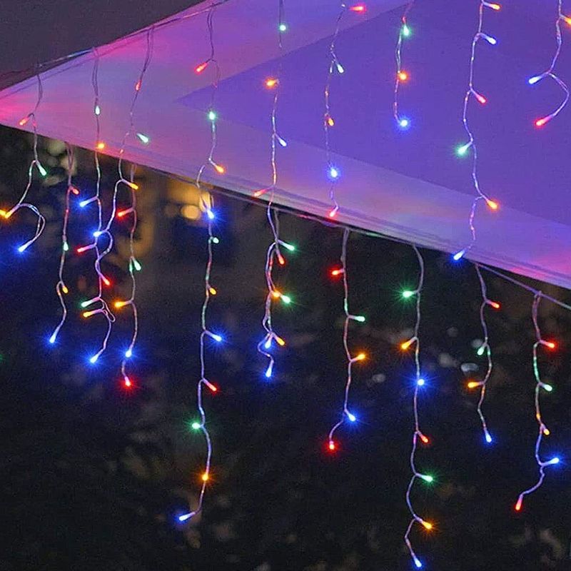 Casa si Gradina - Corpuri si surse de iluminat - Iluminat exterior - Instalatii luminoase exterior - Instalatie Luminoasa Solara, Lumina Alba Calda-Rece si Multicolora, 320 LED-uri, Telecomanda, 12m - Alb Cald - Infinity.ro