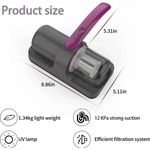 Electronice si Electrocasnice - Ingrijirea locuintei - Aspiratoare - Aspirator fara fir si fara sac, 100W, antiacarieni 2 in 1 tehnologie UV, filtru HEPA, mov - Infinity.ro