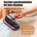 Electronice si Electrocasnice - Ingrijirea locuintei - Aspiratoare - Aspirator fara fir si fara sac, 100W, antiacarieni 2 in 1 tehnologie UV, filtru HEPA, mov - Infinity.ro