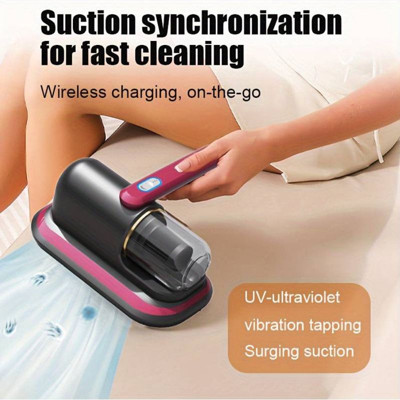 Electronice si Electrocasnice - Ingrijirea locuintei - Aspiratoare - Aspirator fara fir si fara sac, 100W, antiacarieni 2 in 1 tehnologie UV, filtru HEPA, mov - Infinity.ro