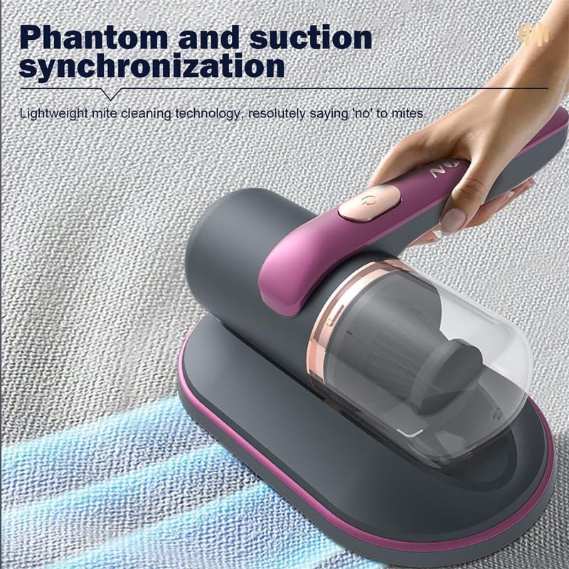 Electronice si Electrocasnice - Ingrijirea locuintei - Aspiratoare - Aspirator fara fir si fara sac, 100W, antiacarieni 2 in 1 tehnologie UV, filtru HEPA, mov - Infinity.ro