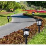 Casa si Gradina - Corpuri si surse de iluminat - Iluminat exterior - Lampi solare - Lampa X17 solara decorativa pentru gradina, XL, Neagra - Infinity.ro