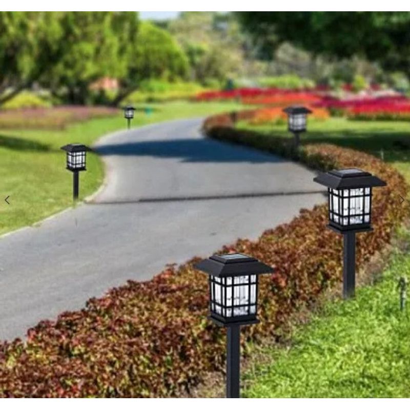 Casa si Gradina - Corpuri si surse de iluminat - Iluminat exterior - Lampi solare - Lampa X17 solara decorativa pentru gradina, XL, Neagra - Infinity.ro