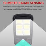 Casa si Gradina - Corpuri si surse de iluminat - Iluminat exterior - Lampi solare - Set 2 x Lampi solare stradale LED, cu 6 cadrane, senzor miscare, IP65, negru - Infinity.ro