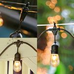 Casa si Gradina - Corpuri si surse de iluminat - Iluminat exterior - Instalatii luminoase exterior - Ghirlanda Luminoasa LED cu Pendule, Interconectabila, 10m/20m cu 20 becuri, Soclu E27, Lumina Alba Calda - 20m - Infinity.ro
