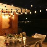 Casa si Gradina - Corpuri si surse de iluminat - Iluminat exterior - Instalatii luminoase exterior - Ghirlanda Luminoasa LED cu Pendule, Interconectabila, 10m/20m cu 20 becuri, Soclu E27, Lumina Alba Calda - 20m - Infinity.ro