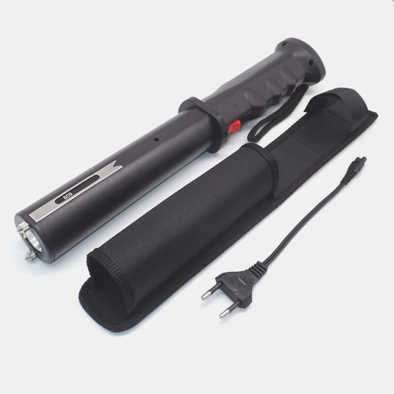 Sport si Outdoor - Sporturi de contact - Produse autoaparare - Baston cu Electrosoc MRG MWS809, cu Lanterna, Sirena, Pentru Autoaparare - Infinity.ro